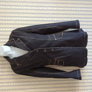 AG Black Denim Jacket Coat NWOT M